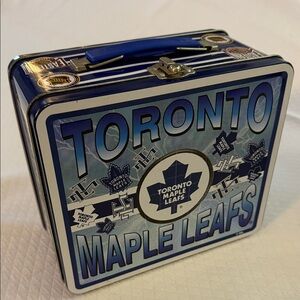 Official NHL Toronto Maple Leafs Vintage Blue Lunch Box with serial number